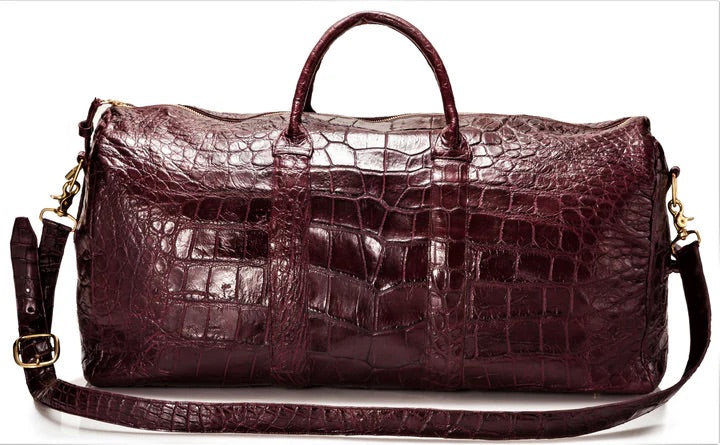 CROCÖ Mama Genuine Ghanaian Alligator Handmade Travel / Duffle Bag