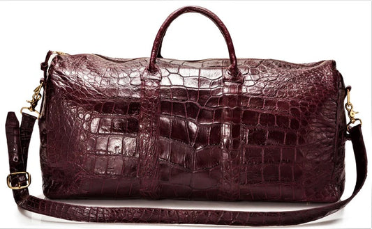 CROCÖ Mama Genuine Ghanaian Alligator Handmade Travel / Duffle Bag