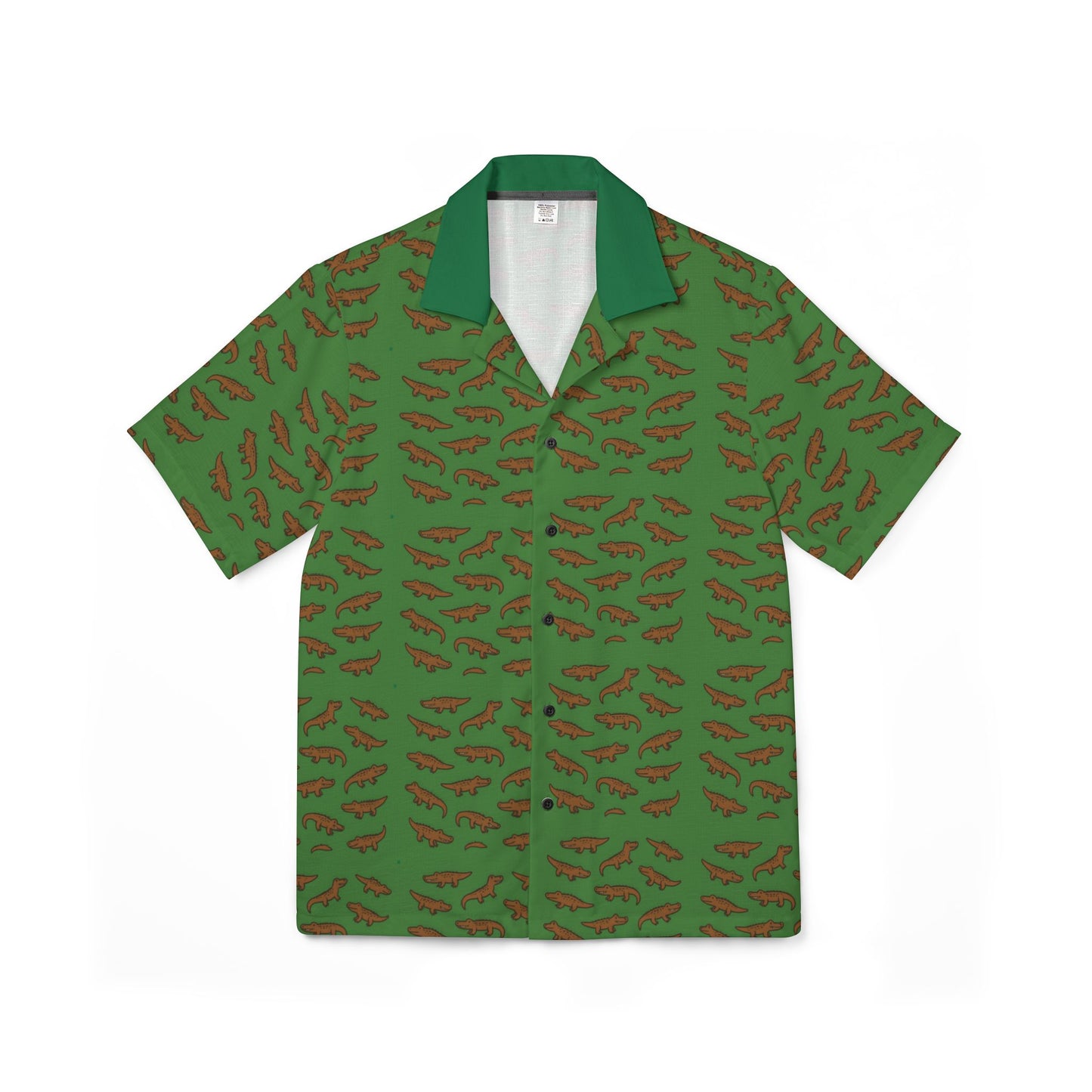 Men's Hawaiian Shirt with Small Crocodile Prints
