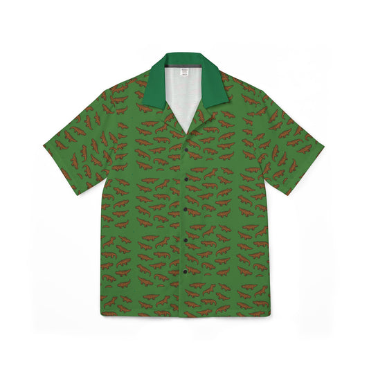 Men's Hawaiian Shirt with Small Crocodile Prints