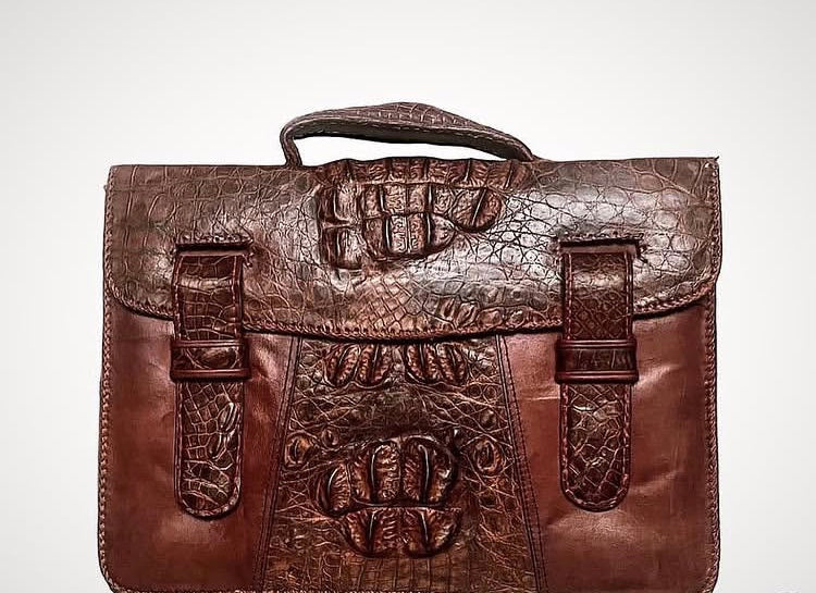 CROCÖ Mama Original Vintage Alligator Laptop Bag