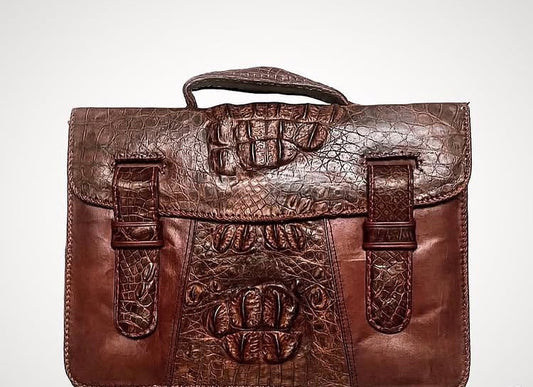 CROCÖ Mama Original Vintage Alligator Laptop Bag