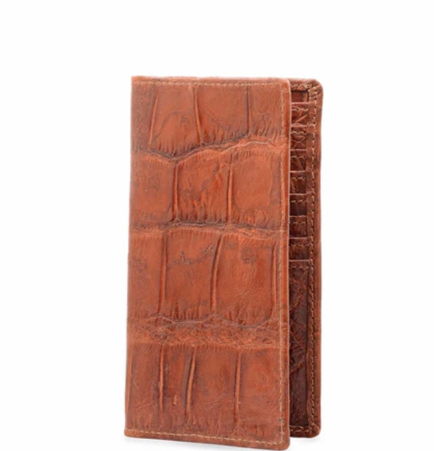 CROCÖ Mama Cognac check wallet style