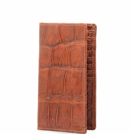 CROCÖ Mama Cognac check wallet style