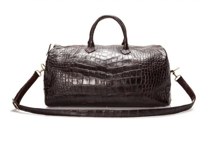 CROCÖ Mama Genuine Ghanaian Alligator Handmade Travel / Duffle Bag