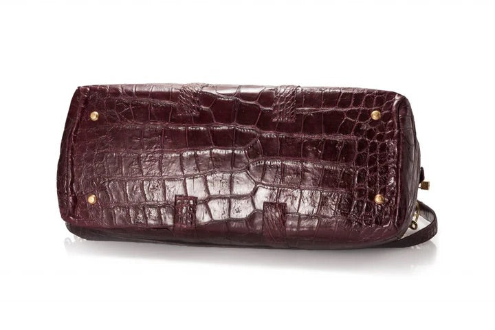 CROCÖ Mama Genuine Ghanaian Alligator Handmade Travel / Duffle Bag