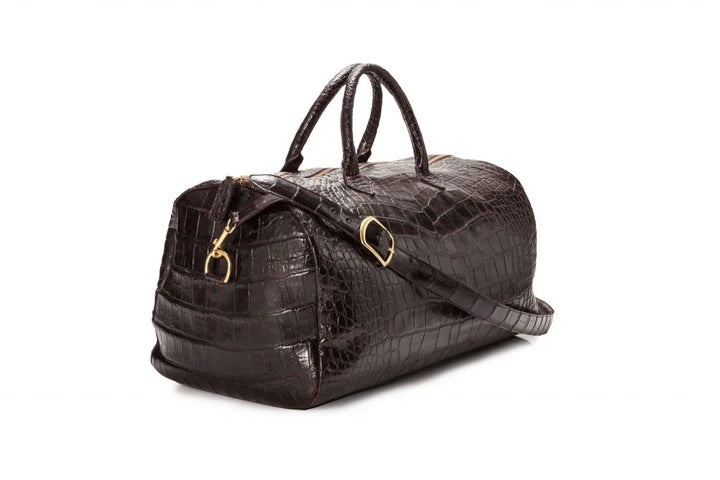 CROCÖ Mama Genuine Ghanaian Alligator Handmade Travel / Duffle Bag