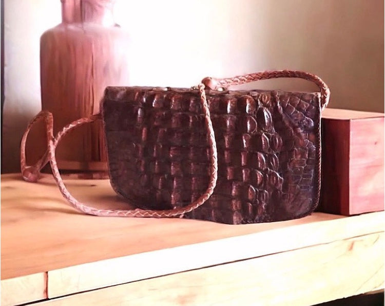CROCÖ Mama Genuine Vintage Alligator Female Cross Bag